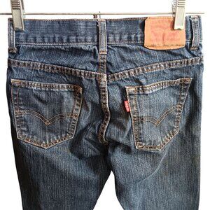 Boys 12 Levis 505 Regular Fit Denim Jeans 26x26 Medium Wash Denim Straight Leg